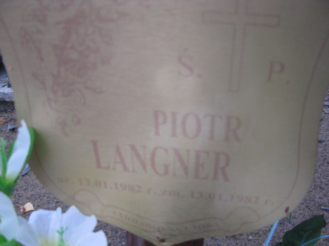 Piotr Langner 1982 Otyń - Grobonet - Wyszukiwarka osób pochowanych